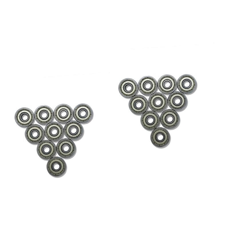 Miniature Ball Bearings 20pcs Chrome Double Shielded Greased for Printers Skateboards - Image 1