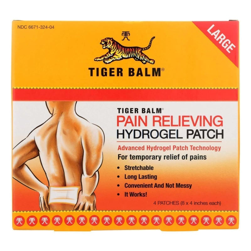 Tiger Balm Pain Relieving Patch Large 4 Each (Pack of 2) - Image 1