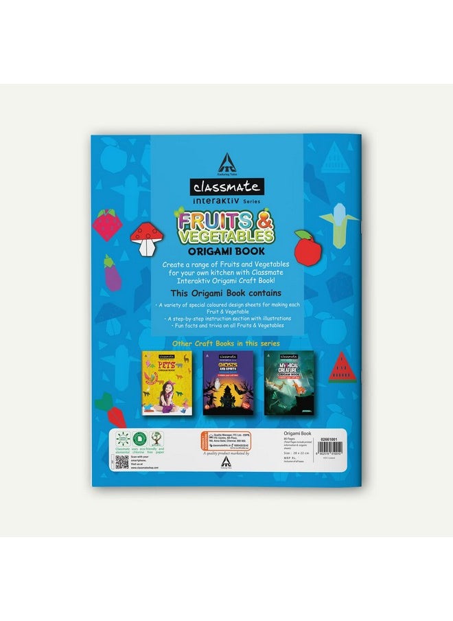 classmate Classmate Interaktiv Origami Craft Book (Pack of 2 ) - Fruits & Veggies and Pets, Multicolor (2661001)  - Image 1