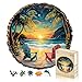 Jigfoxy Wooden Puzzle for Adults Sunset Beach Wooden Jigsaw Puzzle Unique AnimalShaped WoodCut Puzzle for Family and Friends Perfect Valentines Day Gifts XL173 172in545pcs - Image 2