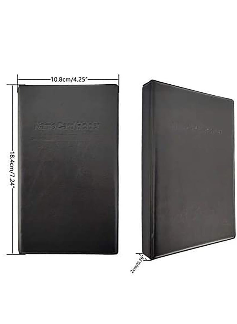 SYOSI 4 Pack Business Card Organizer Business Card Holder Book, Portable Business Card Binder File Sleeve Storage, Business Card Holders, Name Card Holder for Men  Women, 120 Cards, Black  - Image 4