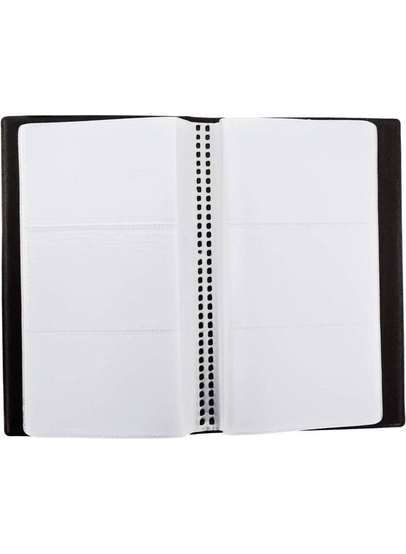 SYOSI 4 Pack Business Card Organizer Business Card Holder Book, Portable Business Card Binder File Sleeve Storage, Business Card Holders, Name Card Holder for Men  Women, 120 Cards, Black  - Image 2
