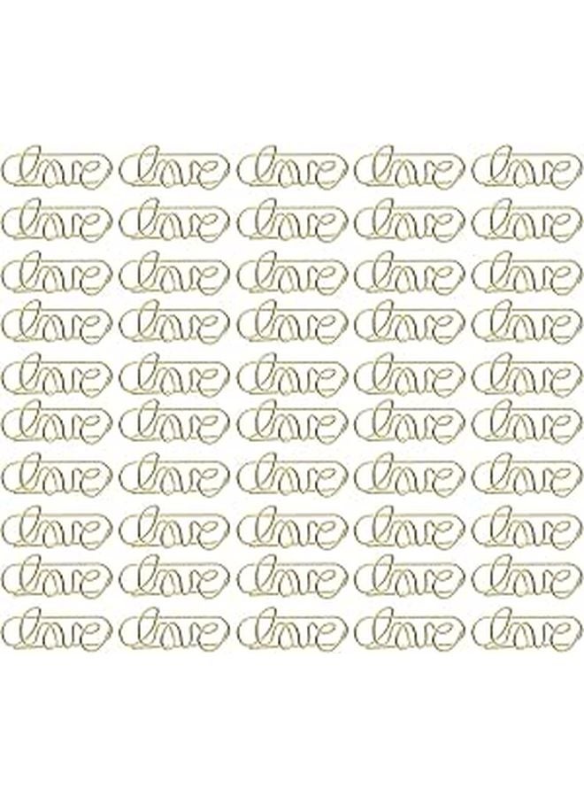 50 Gold Mini Paper Clips Small Metal Clips For Office Documents Photos Notes Tickets - Image 1