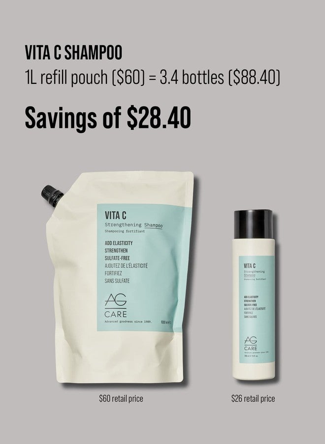 AG Care Vita C Vitamin C Sulfate-Free Strengthening Shampoo, 33.8 Fl Oz - Image 2