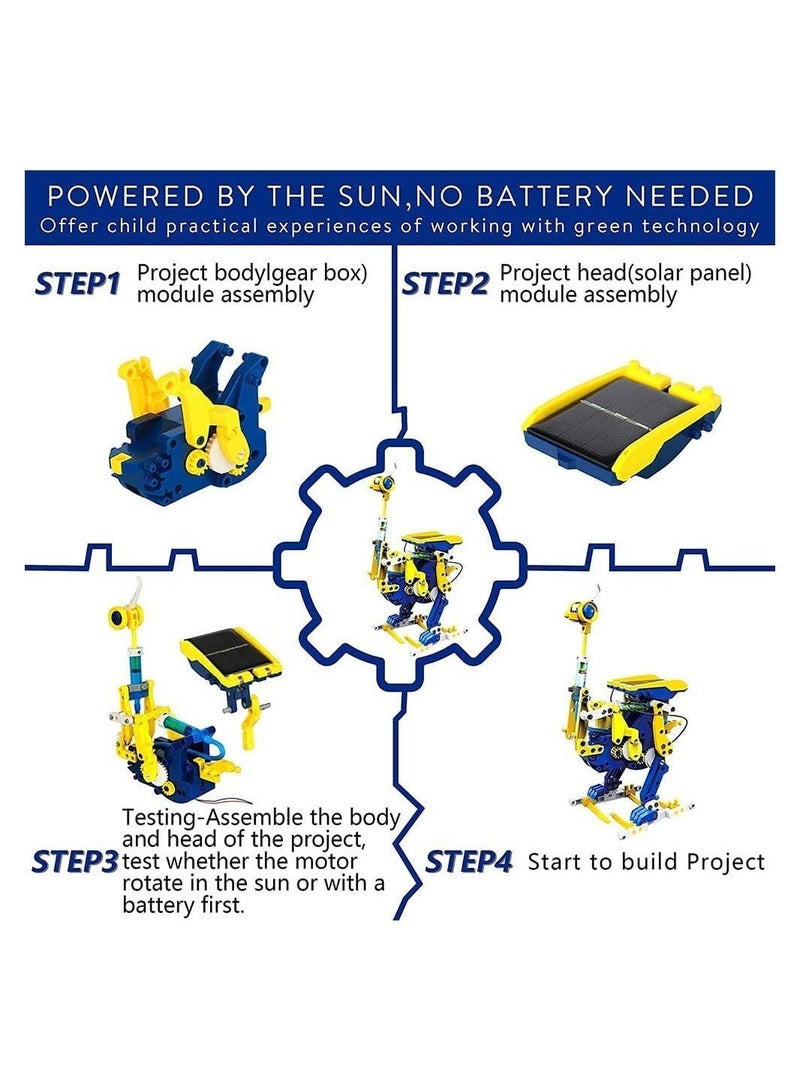 Robot Toy, STEM Solar Project Toys, 11-in-1 Kit, 231 Pieces and Cell Powered 2 in 1, Educational DIY Assembly Kit for Kids Aged 8+ - Image 5