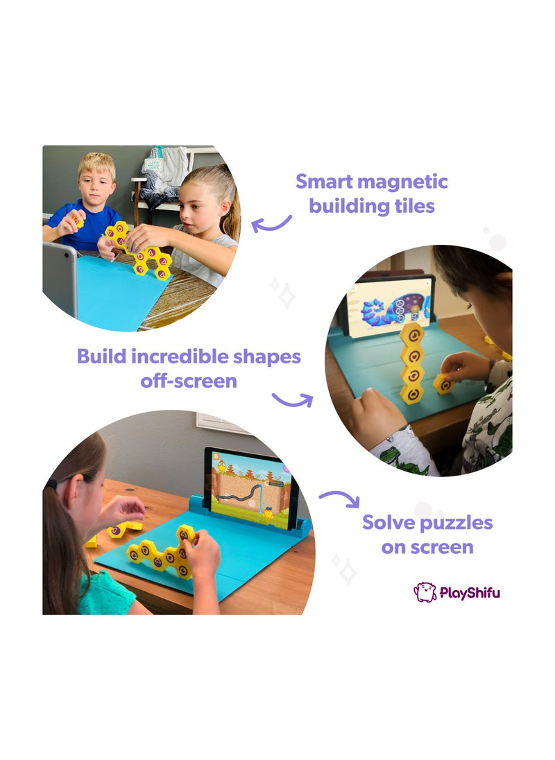 PlayShifu PlayShifu Plugo Link (Kit + App) : Smart Magnetic Tiles + Building Toy With Puzzles For Kids Age 4 To 10, Stem Learning And Birthday Gifts For Boys & Girls (Connecto)  - Image 2