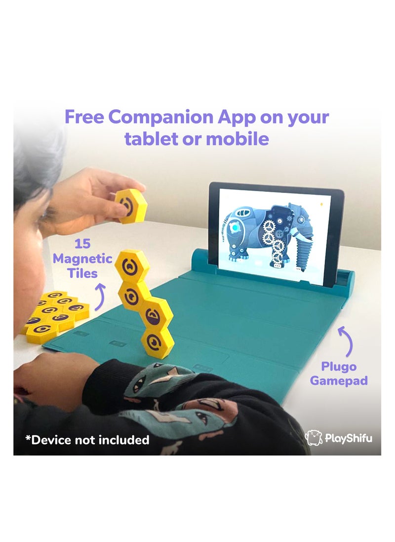 PlayShifu PlayShifu Plugo Link (Kit + App) : Smart Magnetic Tiles + Building Toy With Puzzles For Kids Age 4 To 10, Stem Learning And Birthday Gifts For Boys & Girls (Connecto)  - Image 5