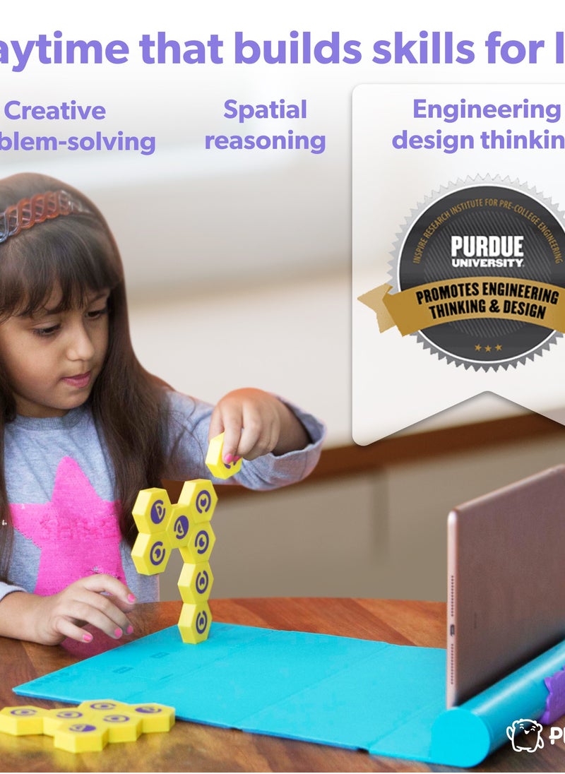 PlayShifu PlayShifu Plugo Link (Kit + App) : Smart Magnetic Tiles + Building Toy With Puzzles For Kids Age 4 To 10, Stem Learning And Birthday Gifts For Boys & Girls (Connecto)  - Image 3