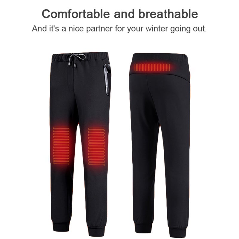 USB Electric Heated Trousers 3 Heating Zones Winter Warming Pants Temperature Adjustable Electric Thermal Clothing Outdoor Camping Fishing Hiking Heating Trousers - Image 5