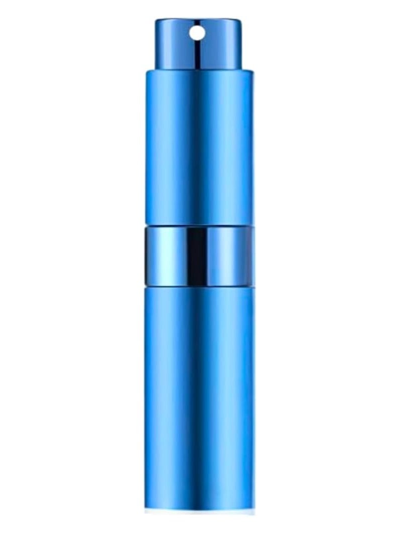 10ml Luxury Mini Refillable Perfume Bottle - Travel Size Perfume Atomizer Sprayer, Empty Round Pump Cosmetic Container (Light Blue) - Image 1