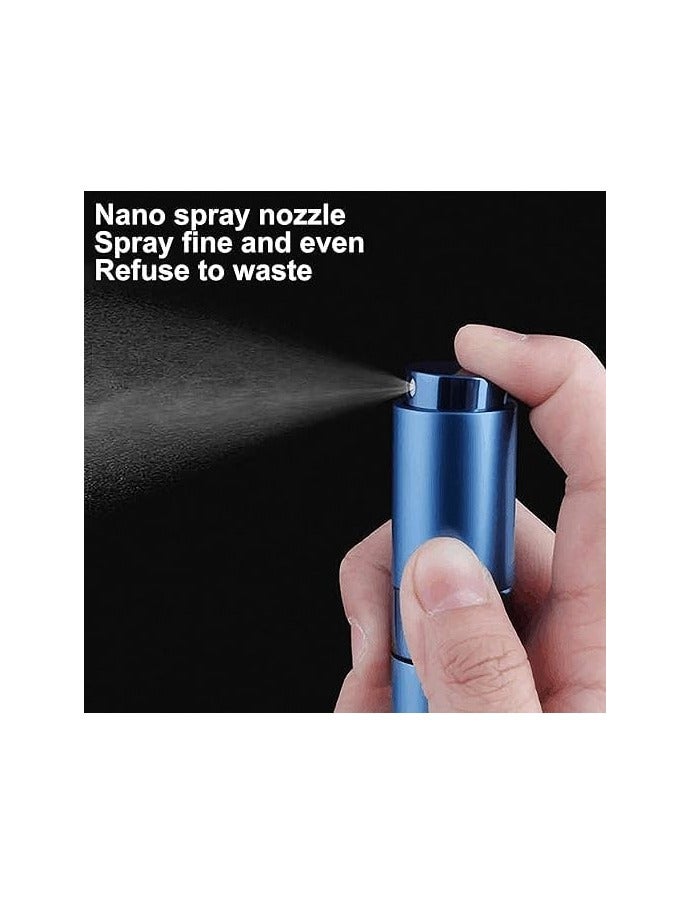 10ml Luxury Mini Refillable Perfume Bottle - Travel Size Perfume Atomizer Sprayer, Empty Round Pump Cosmetic Container (Light Blue) - Image 2