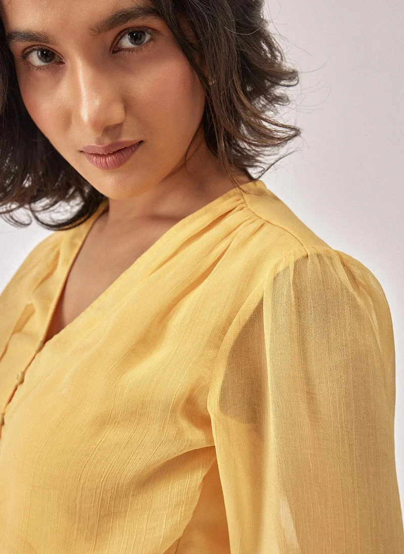 The Label Life Chiffon Peplum Blouse