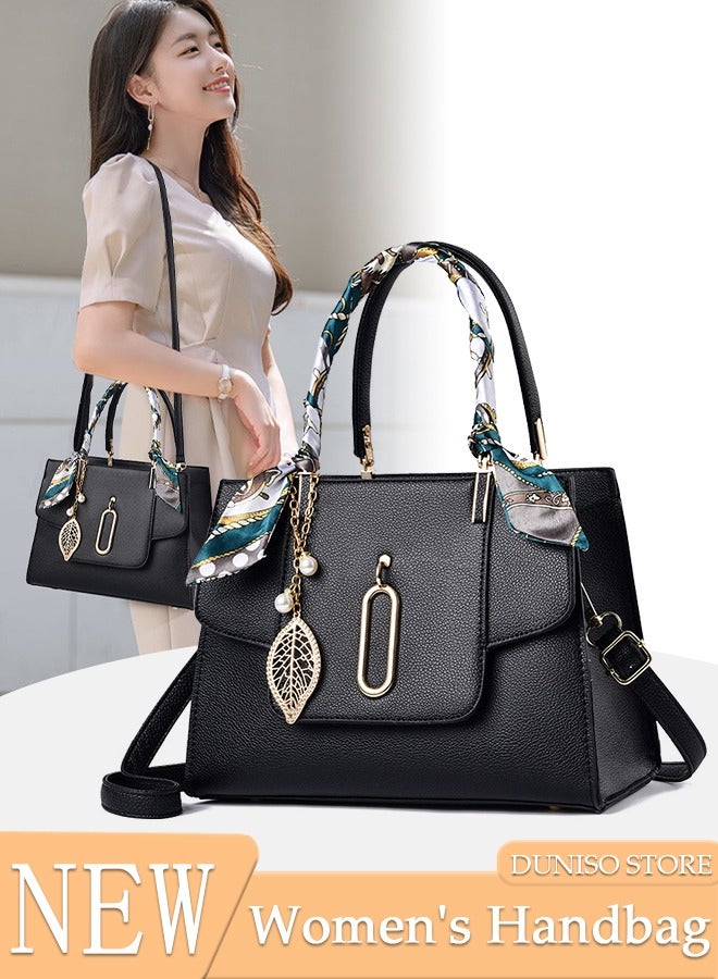 DUNISO Elegant Women's Handbag with Removable Shoulder Strap Large Capacity Tote Shoulder Bag Fashion Ladies Satchel Bag for Office Travel Daily Bag  - Image 1