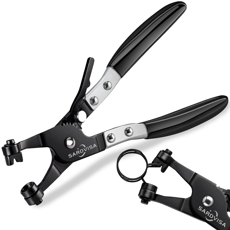 SARDVISA Hose Clamp Pliers, Heavy Duty Hose Clamp Tool with Locking Gear ï¼† Black Non-Slip Handle, Professional Automotive Repair Tool for the Removal & Installation of Ring-Type and Spring Band Clamps - Image 1
