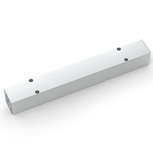 GASHER 1PCS Aluminum 6 Way 8 Port Pneumatic Manifold Air Distribution Block Splitter 1/4" Output Port 1/2" Supply Port - Image 5