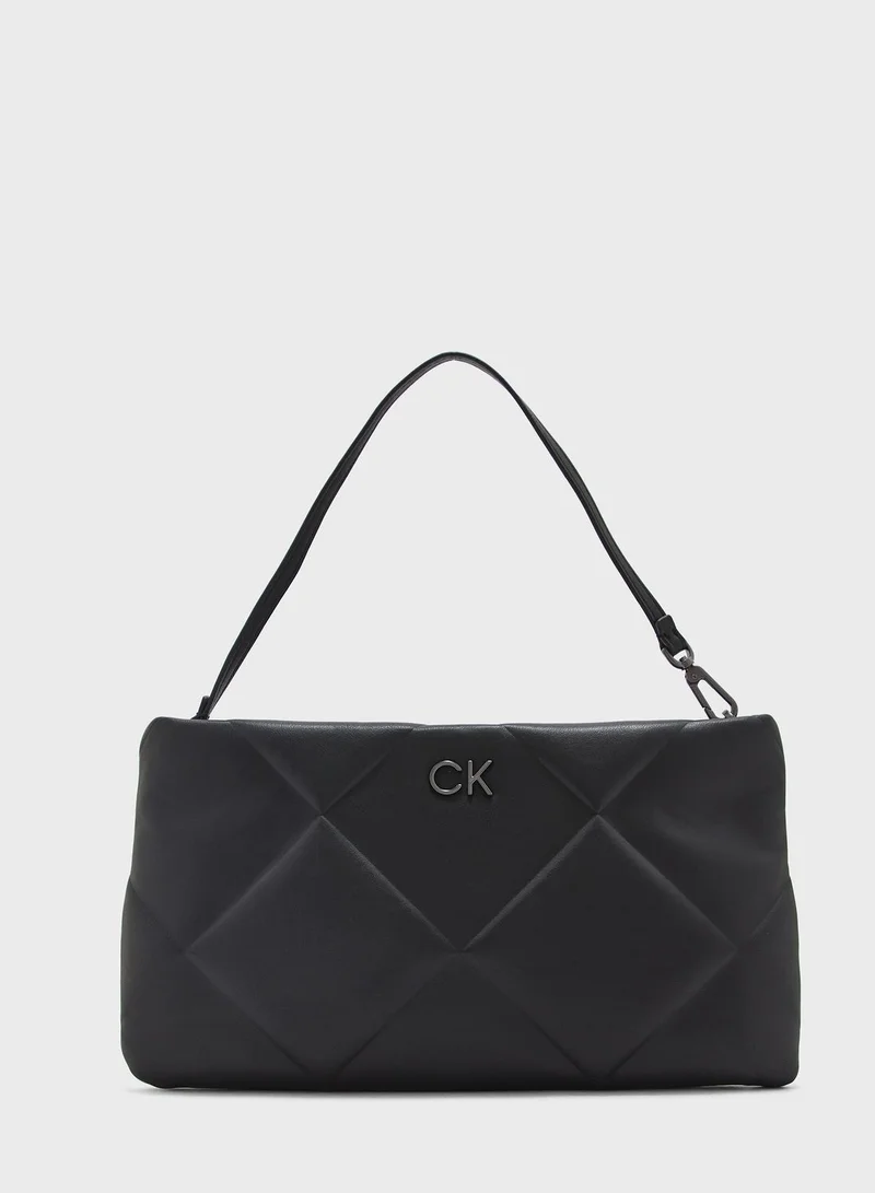 CALVIN KLEIN Reversible Lock Quilt Conv Clutch