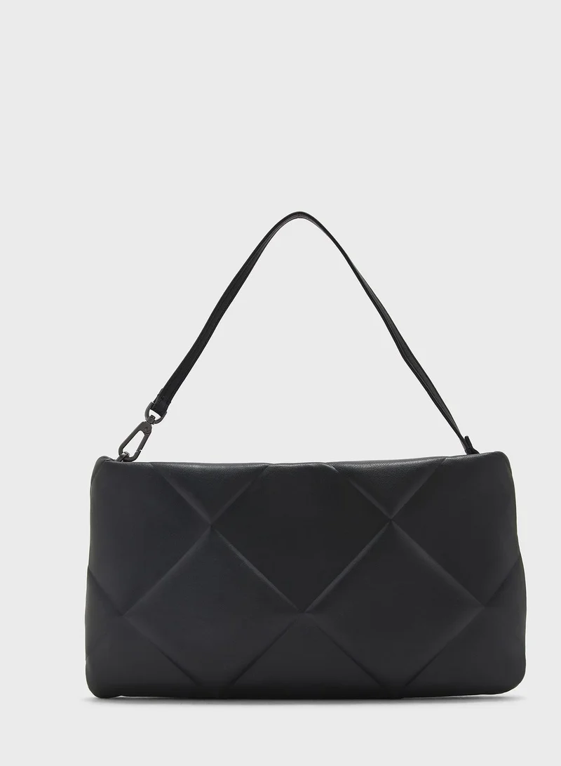 CALVIN KLEIN Reversible Lock Quilt Conv Clutch