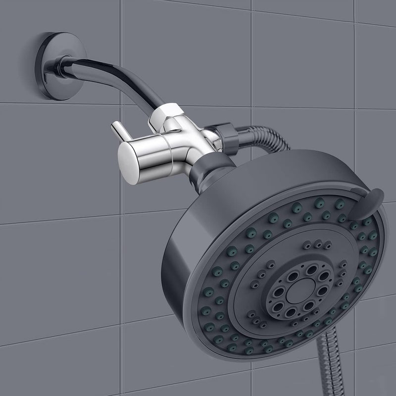 G1/2" Shower Head Diverter Valve, Solid Brass Shower Arm Diverter Valve for Hand Held Showerhead and Fixed Spray Head, 20mm Diameter 3-Way Universal Shower System Replacement Part (Chrome Finish) - Image 2