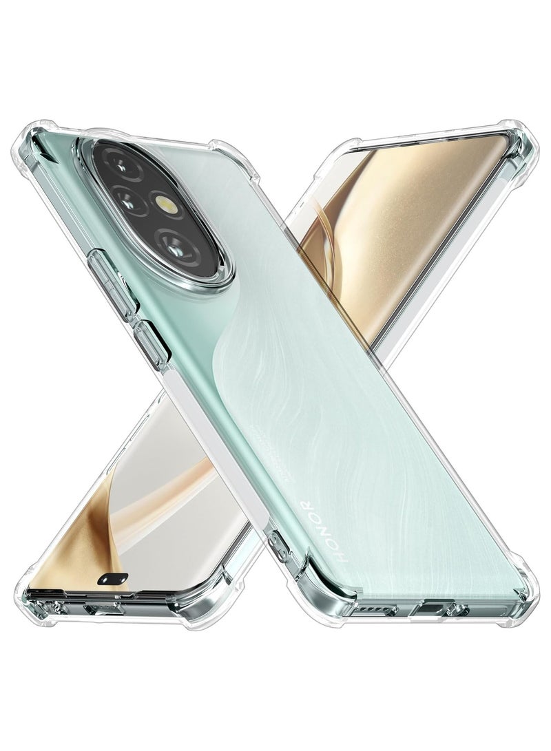غطاء حماية شفاف لهاتف Honor Pro 5G مع وسادة هوائية من السيليكون الناعم ومضاد للصدمات ومضاد للخدش وغطاء حماية من الصدمات لهاتف Honor 200 Pro 5G شفاف - Image 1