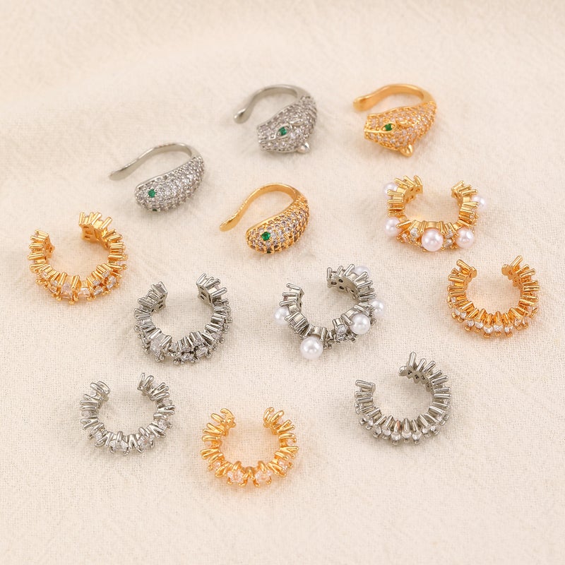 ofeankri Vintage Elegant Zircon Ear Clip Earrings for Women - Unique Chinese Style, Versatile and Stylish - Image 2