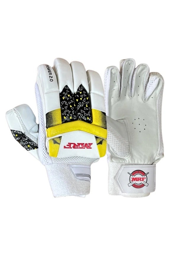 MRF Power 2.0 Cricket Batting Gloves – Youth Right Hand - Image 1