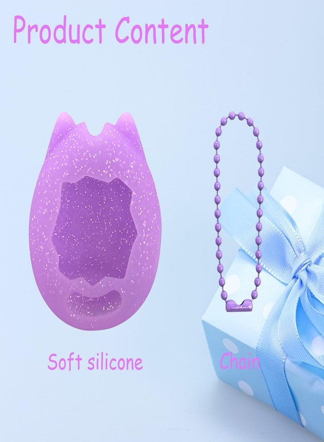 AFJWUZ Silicone Shell Cover for Tamagotchi Original, Travel Storage Case Compatible with Tamagotchi Digital Pet Accessories(Only Case) (Purple) - Image 2
