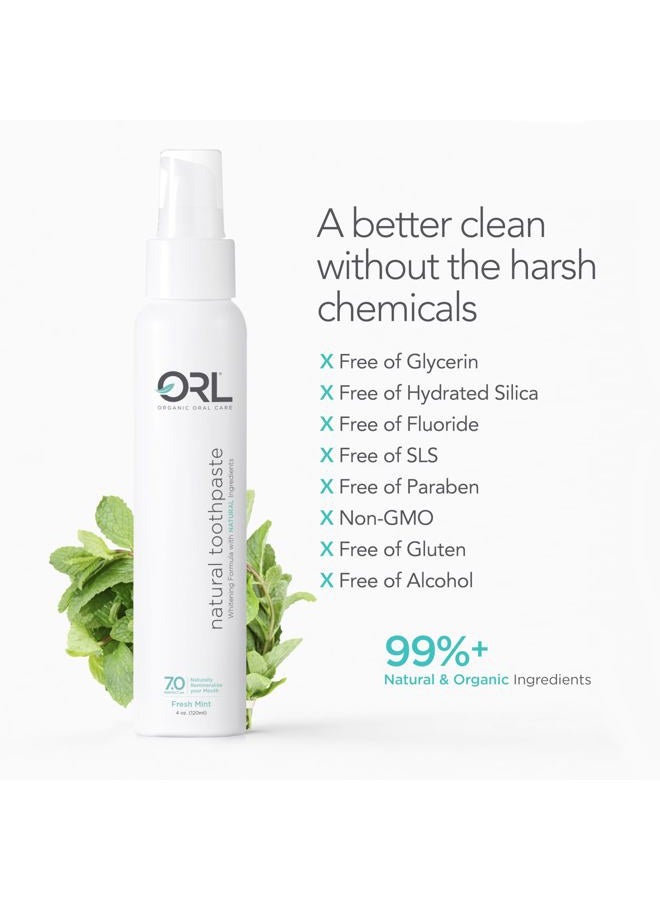 ORL Natural & Organic Toothpaste – Uniquely Formulated to Clean Your Mouth, Helps to Restore Your Mouth's Natural Perfect pH - Mint - Image 4