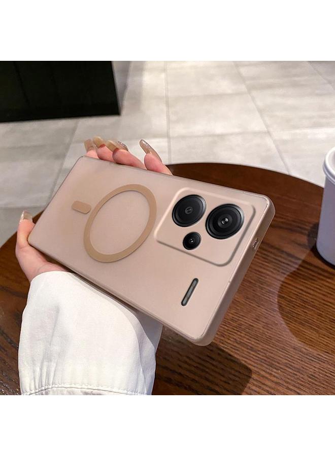 S-TOP Case For Redmi Note 13 Pro+ 5G Fine Hole Ice Fog MagSafe PC Phone Case - Image 1