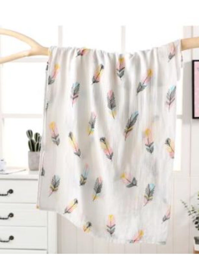 Pattern Print Hooded Swaddle - Image 1