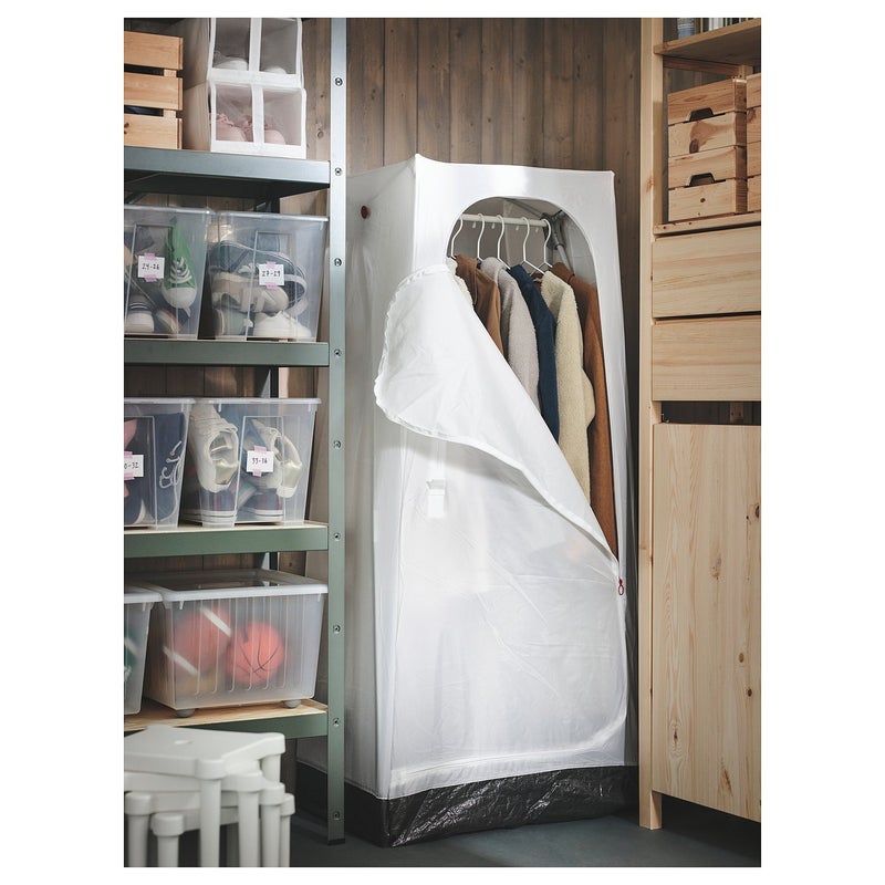 Baitique Portable Fabric Wardrobe, White, 74x51x149 cm - Image 2