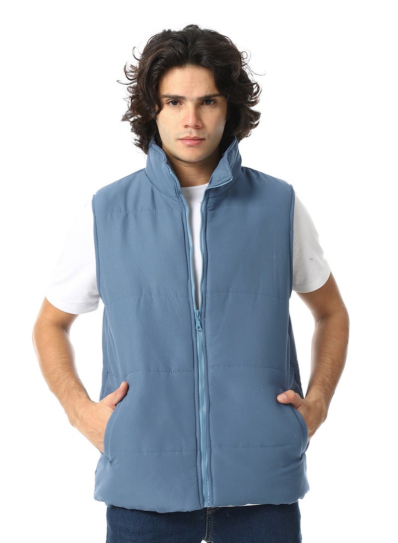 Andora Basic Turtle Neck Bomber Vest  - Image 1