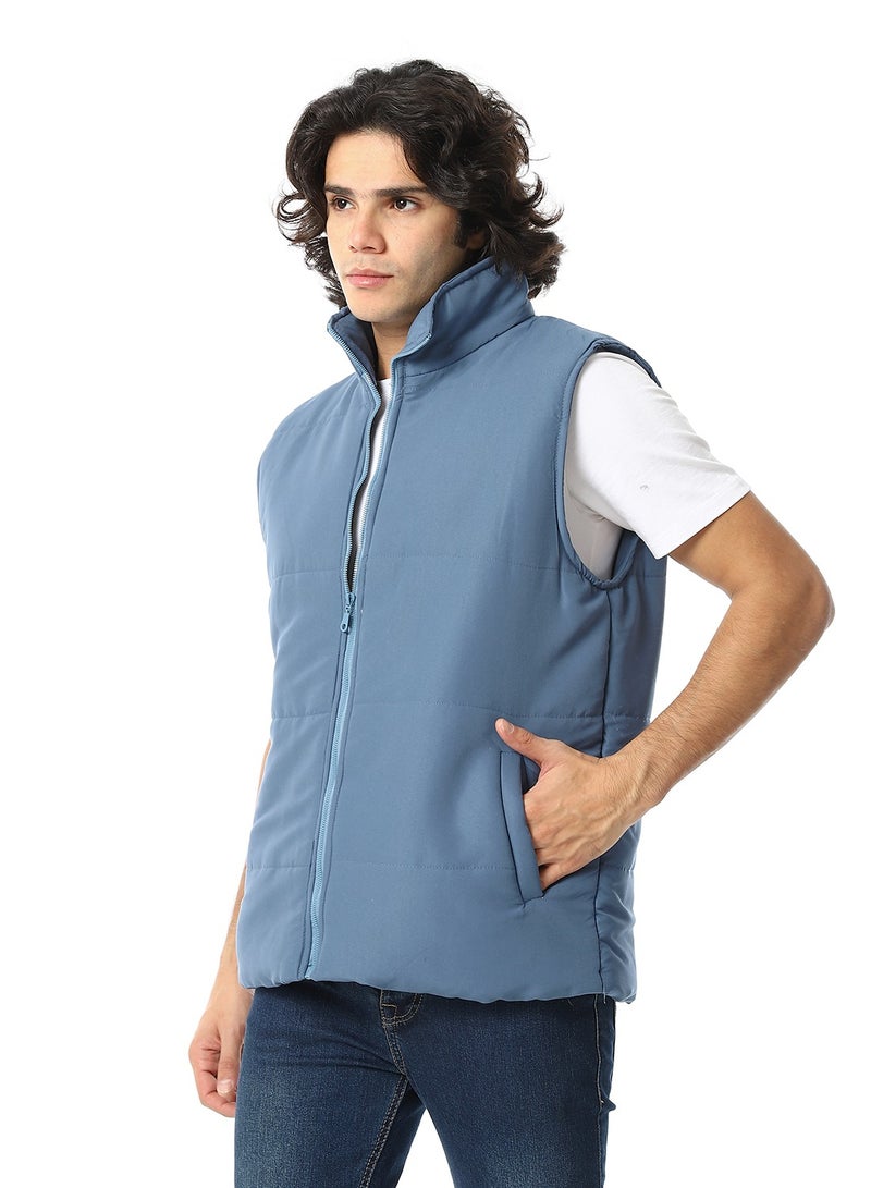 Andora Basic Turtle Neck Bomber Vest  - Image 2