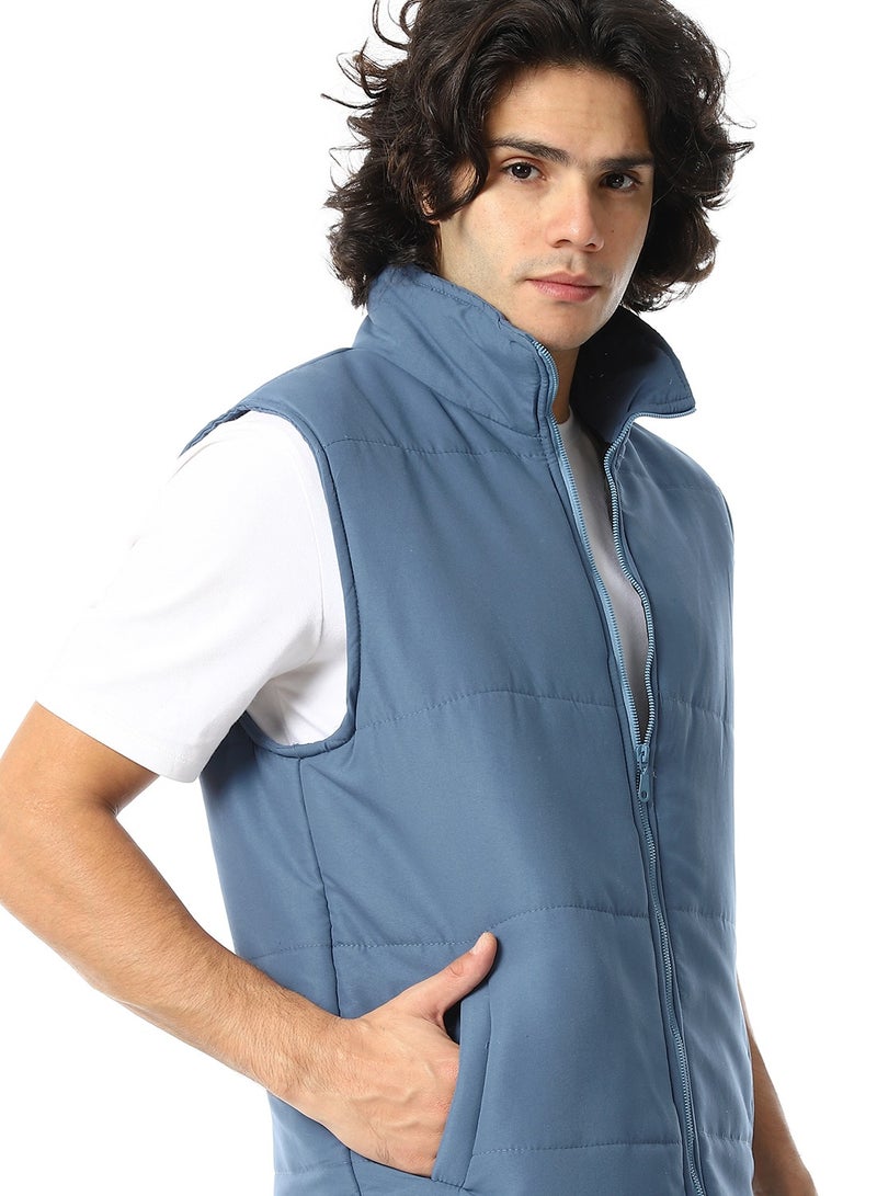 Andora Basic Turtle Neck Bomber Vest  - Image 4
