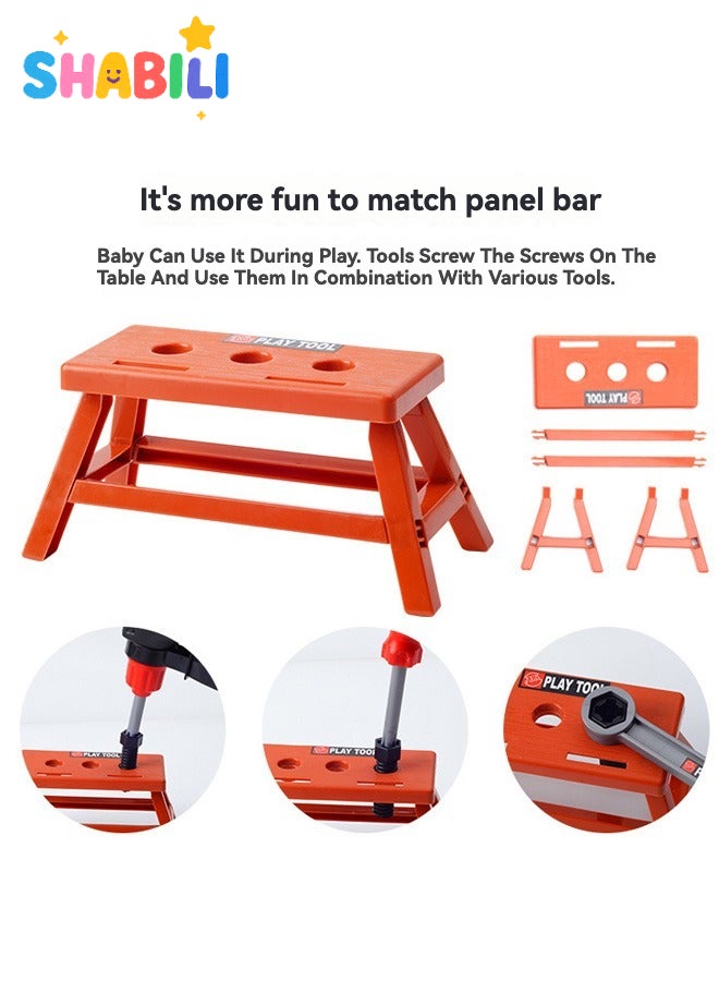 SHABILI Kids Tool Kit Pretend Play Set with Electric Drill – 55-PCS ABS Toolbox with Screws & Bolts, STEM Build-and-Take-Apart Construction Toy, Boost Fine-Motor Skills & Creativity for Boys & Girls Age 3+ - Image 3