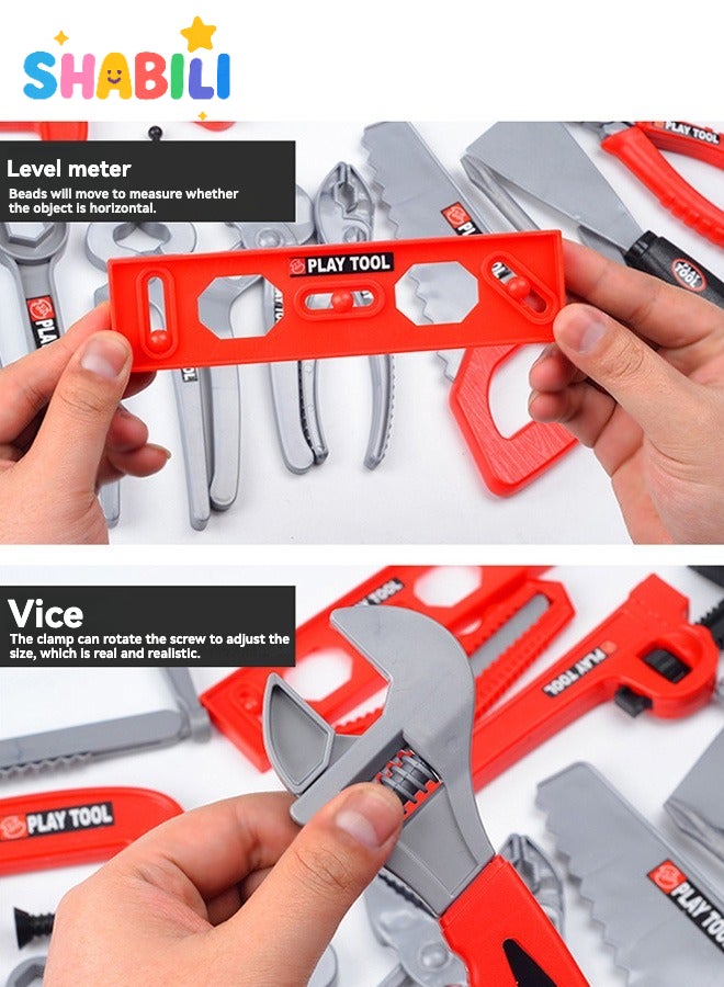 SHABILI Kids Tool Kit Pretend Play Set with Electric Drill – 55-PCS ABS Toolbox with Screws & Bolts, STEM Build-and-Take-Apart Construction Toy, Boost Fine-Motor Skills & Creativity for Boys & Girls Age 3+ - Image 4