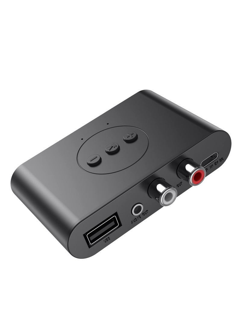 Bluetooth 5.0 Audio Receiver U Disk RCA 3.5mm 3.5 AUX Jack Stereo Music Wireless Adapter with Mic For Car Kit Speaker Amplifier - Image 1