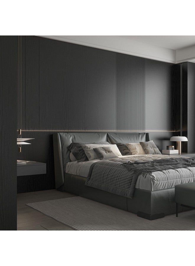 Abyssaly 24 Inch X 196 Inch Black Wood Self Adhesive Paper Decorative Self-Adhesive Film Furniture Real Wood Tactile Sensation Surfaces Easy to Clean - Image 4