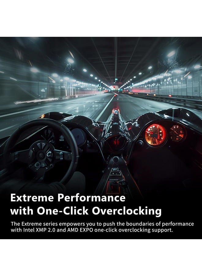 DATO ذاكرة RAM سعة 16 جيجابايت (8 جيجابايت × 2)، DDR4 3200 ميجاهرتز مع مبرد، PC4-25600 CL16 1.35 فولت 288 دبوس غير ECC UDIMM، وحدة ذاكرة سطح المكتب للألعاب، أسود متطرف - Image 4