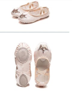 Generic Dancing Shoes Soft Bottom Practice Ballet with Cloth Head Shoes for Girls  - Image 2
