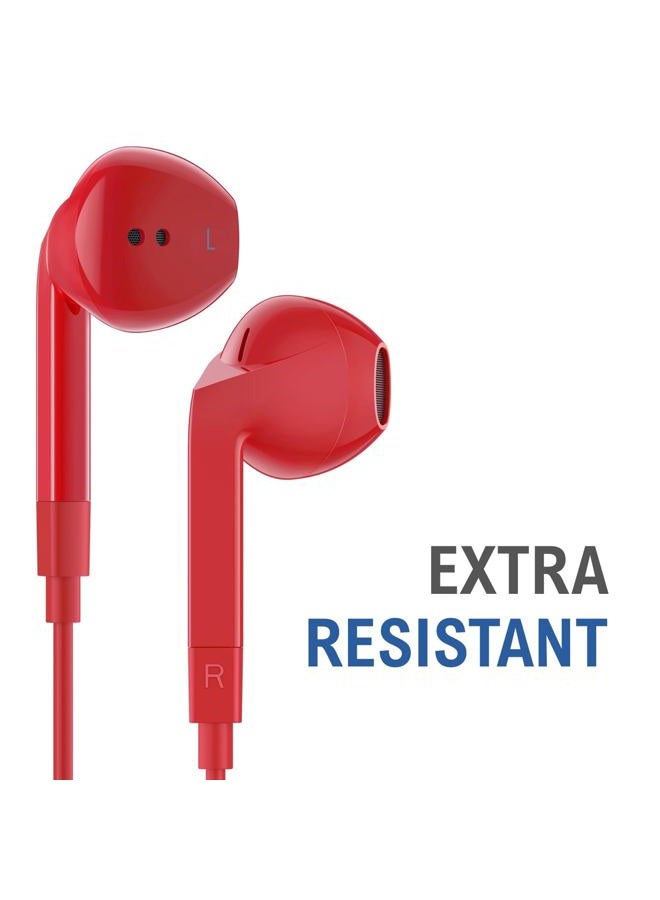 Ludos Ferox USB C Headphones, 5 Year Warranty for iPhone 15 Pro Max Plus Samsung Galaxy S23 Ultra S22 S21 FE S20 A53 A54, USB Type C Earphones with Microphone In-Ear with Cable for iPad Pro - Red - Image 5