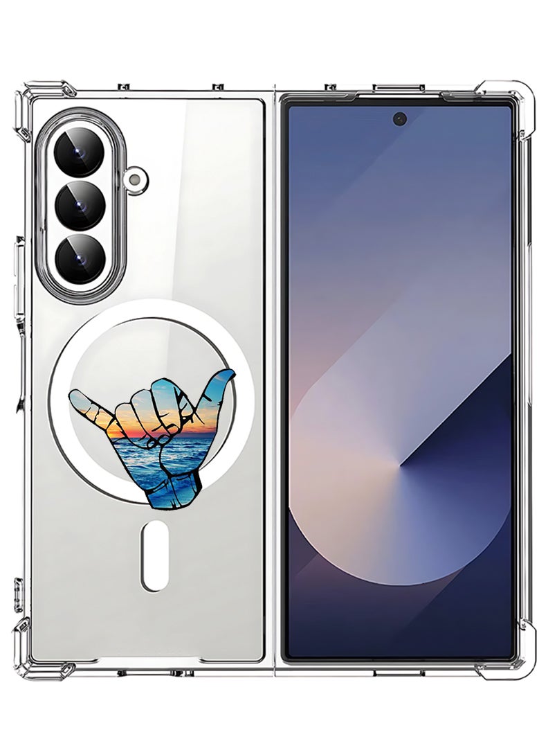 Theodor Magnetic Case for Samsung Galaxy Z Fold 7 Compatible with MagSafe Wireless Charging, Shockproof Phone Bumper Cover Hand - Image 1