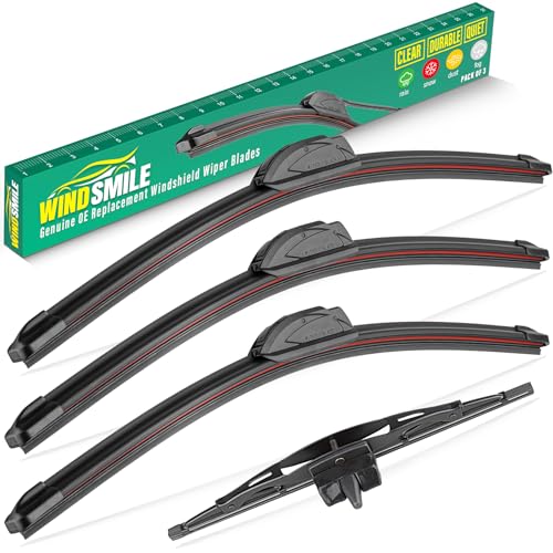 WINDSMILE شفرات مساحات الزجاج الأمامي 16" 14" 14" 10" بديل لتويوتا FJ كروزر 2014-2007 شفرات مساحات عالية الجودة لجميع الأحوال الجوية - جودة OEM (4 قطع في المجموعة) - Image 1