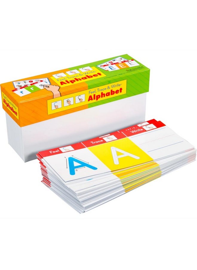 Really Good Stuff Feel, Trace And Write Alphabet Cards And Dry Erase Crayons - Boxed Set With 52 Laminated Letter Cards And 4 Dry Erase Crayon - Grades Pre-K - 1, Classroom Essentials  - Image 4
