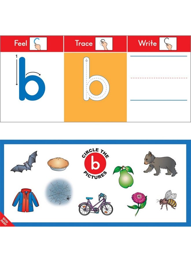 Really Good Stuff Feel, Trace And Write Alphabet Cards And Dry Erase Crayons - Boxed Set With 52 Laminated Letter Cards And 4 Dry Erase Crayon - Grades Pre-K - 1, Classroom Essentials  - Image 2