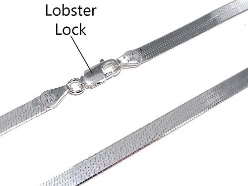 Savlano 925 Sterling Silver Herringbone Flat Snake Magic Chain Bracelet For Women & Men - Made in Italy Comes With a Gift Box (8, 4.5mm) - Image 2