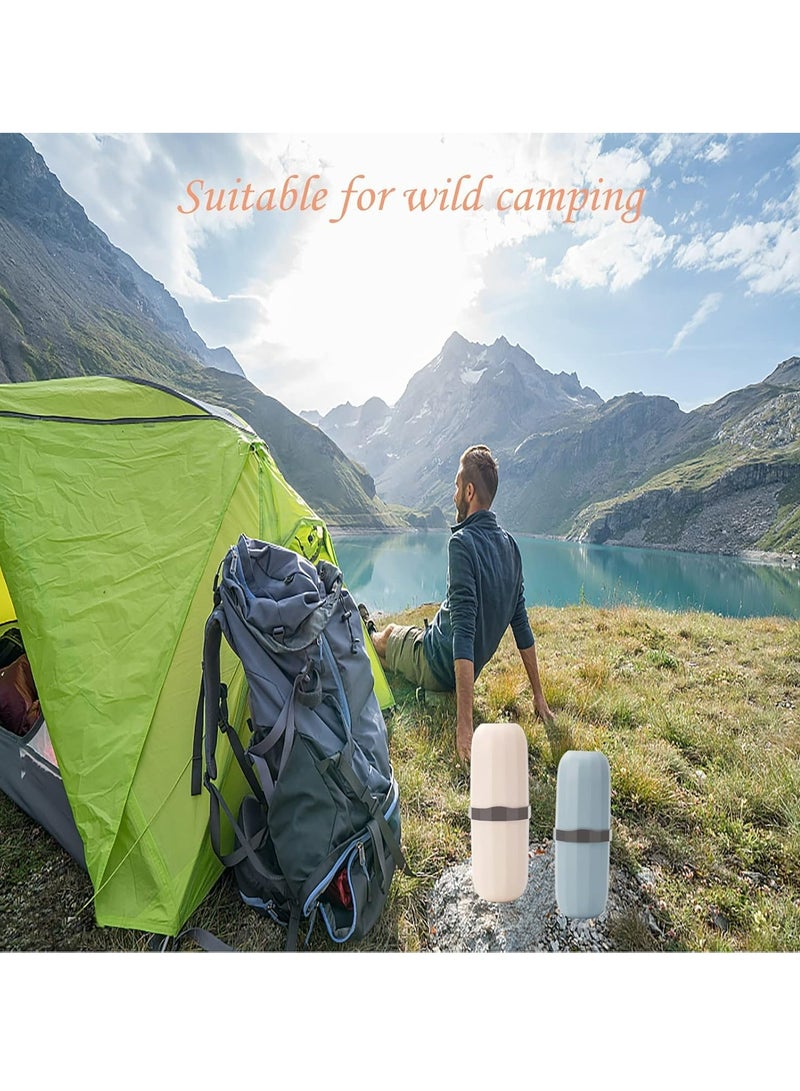 Loquat 2Pcs Travel Toothbrush Holder Case Cup，Plastic Toothbrushes Toothpaste Setfor Travel Business Trip and School - Image 5