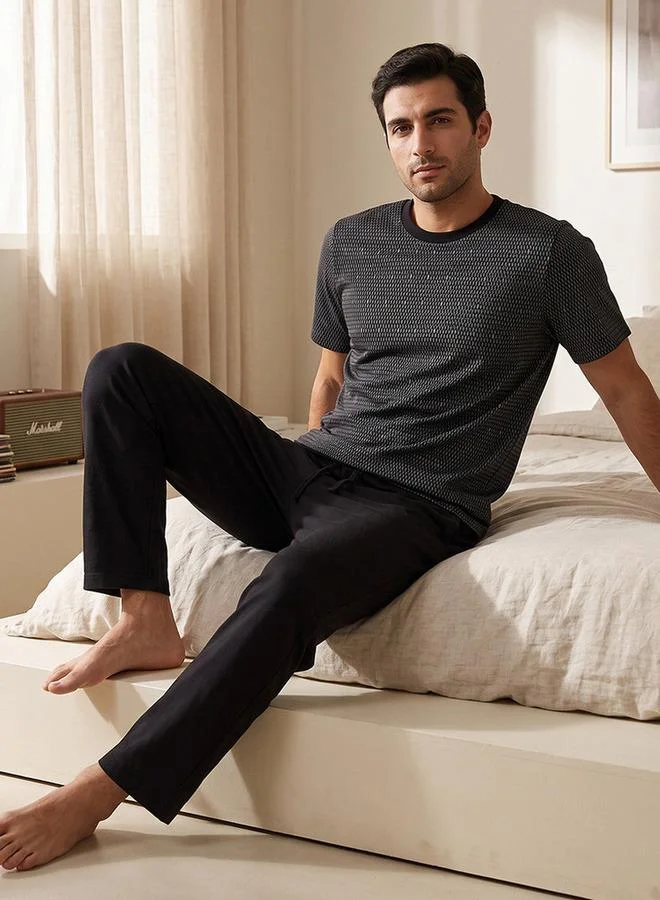 Innerwear Geometric Print T-shirt & Pants