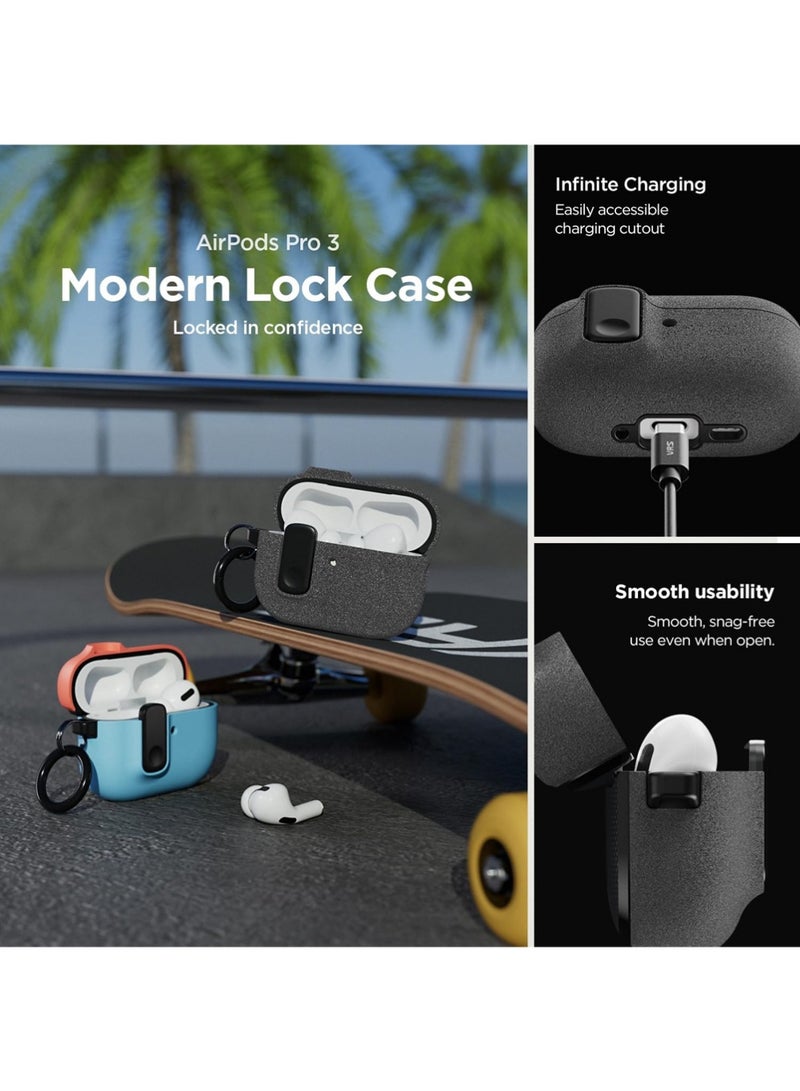 X-level Airpods Pro 3 Case Cover, Design Modern Lock for Apple AirPods Pro 3 Case – Sleek Protective Style with Locking Security Compatible with Airpods Pro 3 (Sand Stone) - Image 2