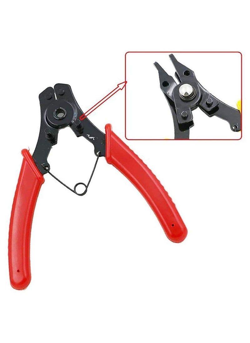 DIY Crafts DIY Crafts CTDIYHI54856 4 in 1 Snap Ring Pliers Plier Set Circlip Combination Retaining Clip Red Pack of 4  - Image 4