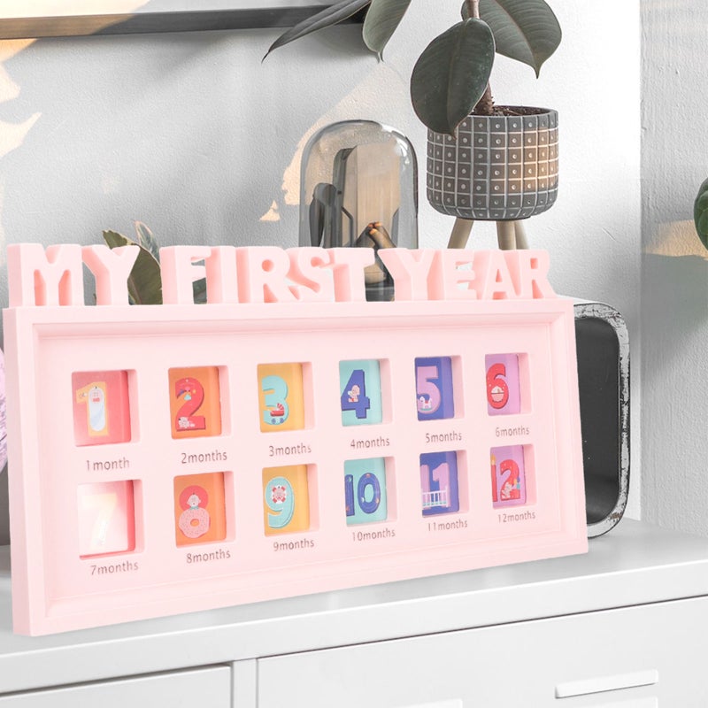 Baby 12 Month Growth Photo Frame First Year Picture Frame Infant Photo Holder - Image 2